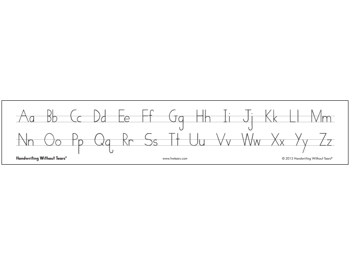 Alphabet Desk Strips - Print - Handwriting Without Tears Programme