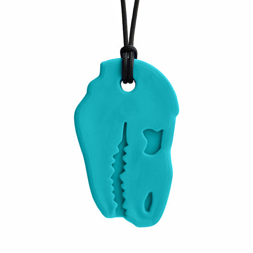 Ark's Dino Bite Chew Necklace - XT (Teal) oral motor chew