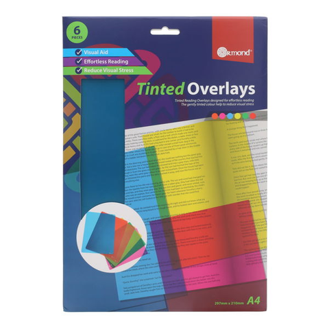 Ormond Tinted Overlays A4 Pk6
