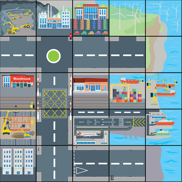 Transport and Industry Bee-Bot Mat