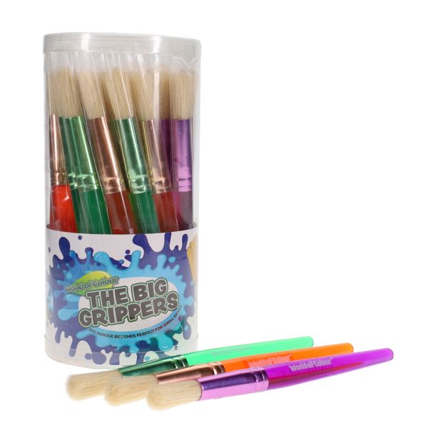 Big Grippers Paint Brushes - Round Head - Tub of 30