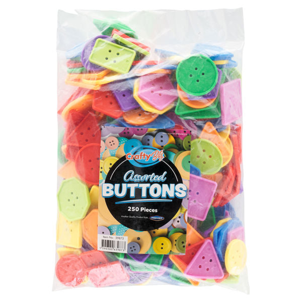 Buttons 250 pcs Assorted for Craft/Sorting