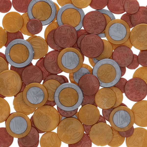 Clever Kidz Money Set - 190 pcs Tub Coin & Paper Euro
