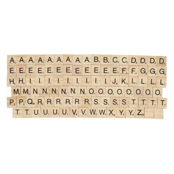 Clever Kidz Wooden Letter Tiles 100 pcs