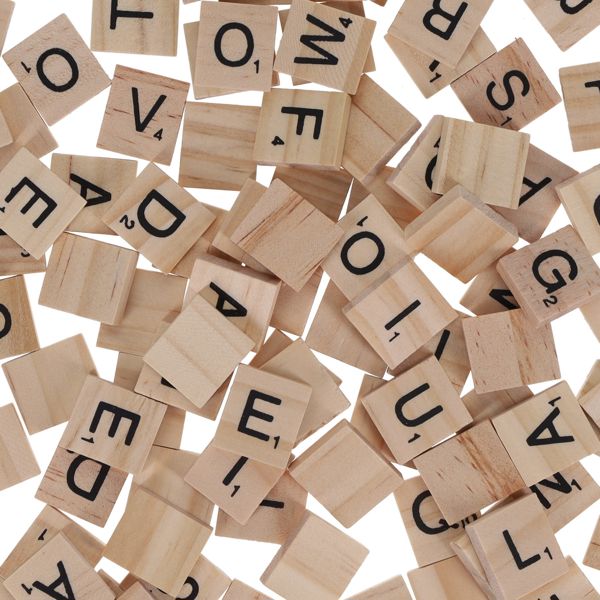 Clever Kidz Wooden Letter Tiles 100 pcs