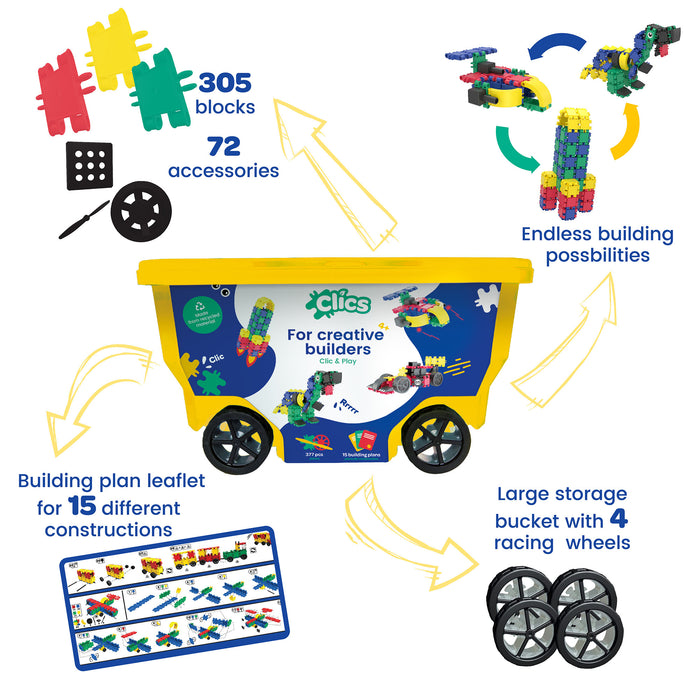Clics Rollerbox 377 pcs + 15 Plans