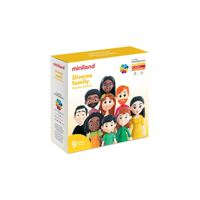 Diverse Family - Set of 3 x 3 Multicultural Families