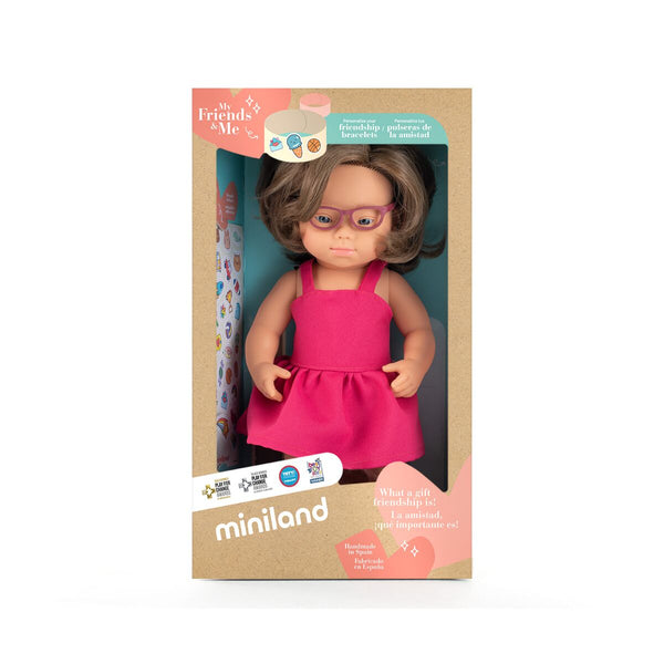 Down Syndrome Doll Caucasian With Glasses