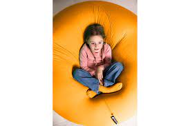 Elephant Mellow Bean Bag - Orange (soft removable fabric - machine washable) (O)