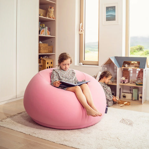 Elephant Mellow Bean Bag - PINK (soft removable fabric - machine washable)