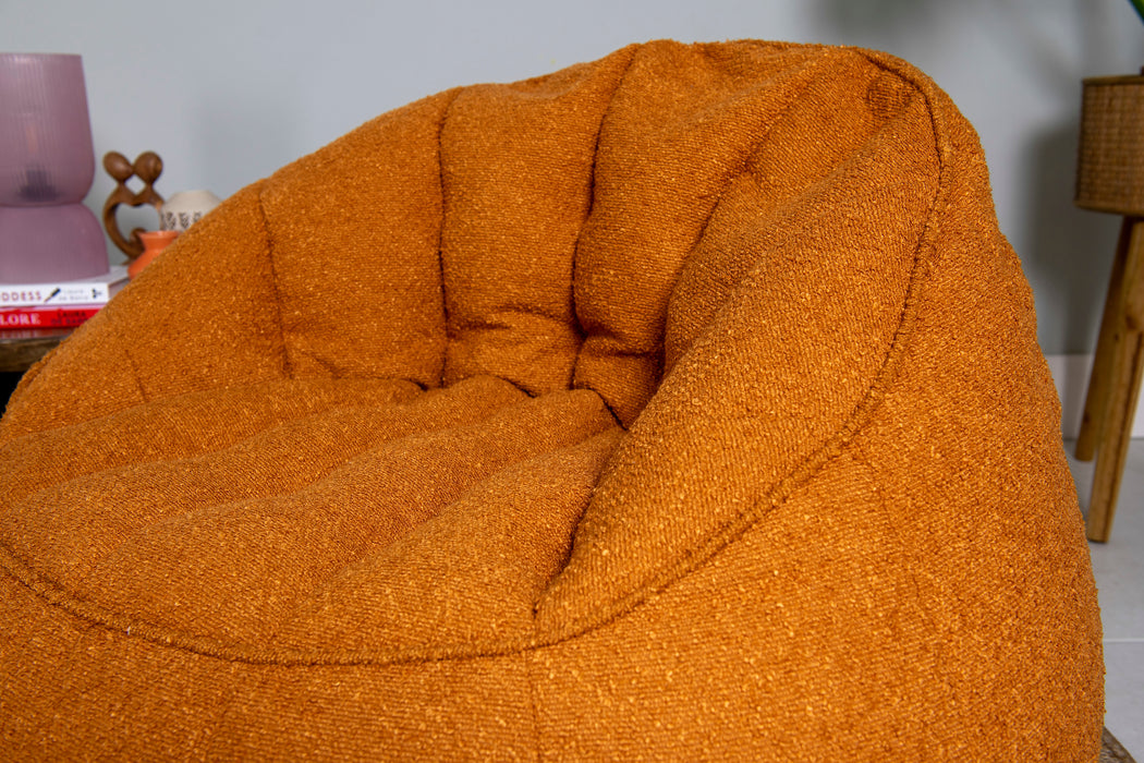 Elephant BOUCLE Beanbag Chair - Terracotta - Purchased to Order