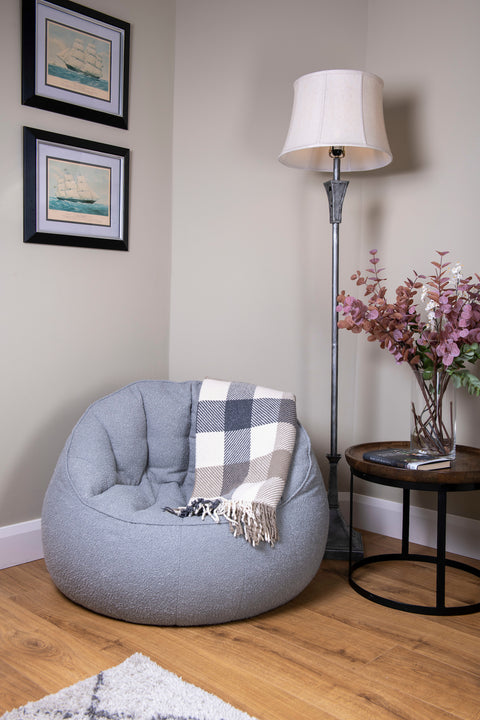 Elephant BOUCLE Beanbag Chair - GREY (O)