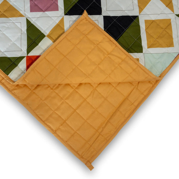 Elephant Premium Weighted Blanket 8 kgs - Patchwork Yellow (O)