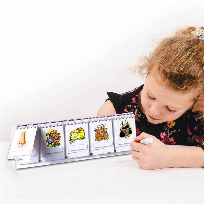 Five Senses Flip Book: Sight, Hearing, Taste, Smell, Touch