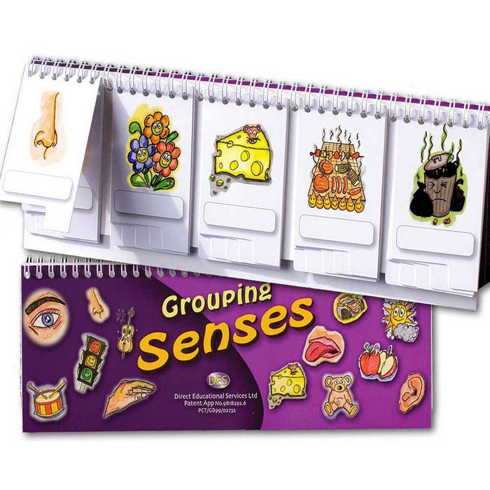 Five Senses Flip Book: Sight, Hearing, Taste, Smell, Touch