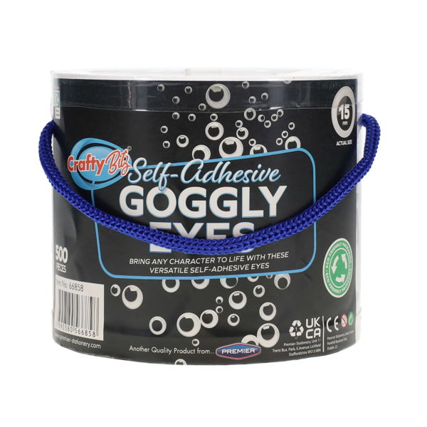 Goggly Eyes Self Adhesive 500 pcs Tub
