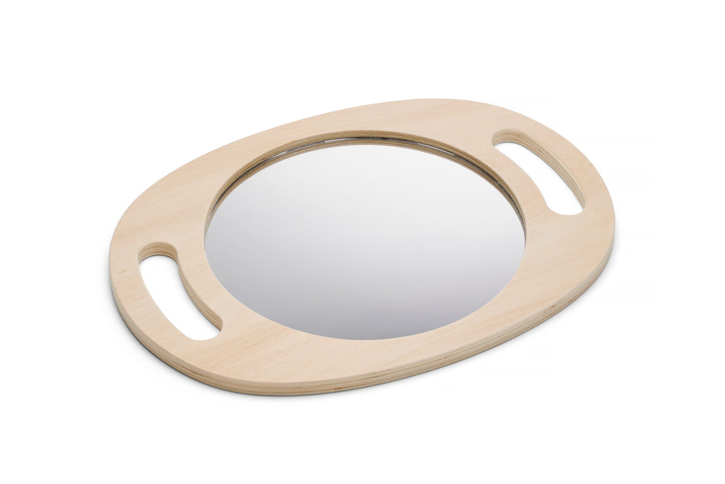 Hand Held Wooden Mirror