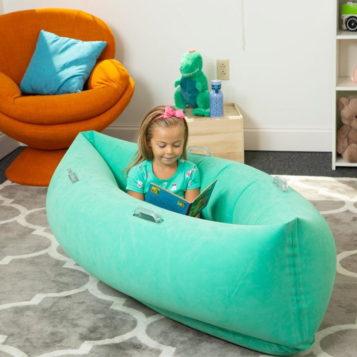 Hugging Inflatable Peapod Sensory Hug Canoe 1.5mtr/Green  By Bouncyband