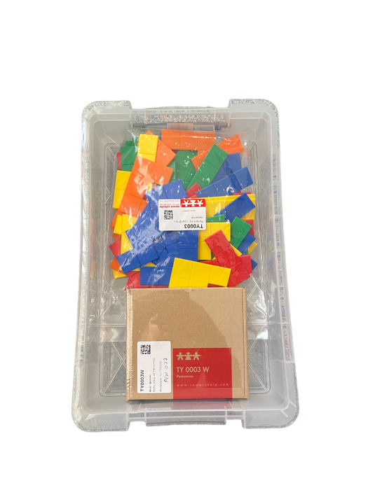 Pentominoes Set with Worksheets in Storage Box (60 Pieces)