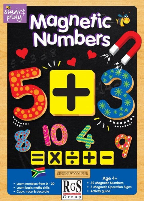 Magnetic Numbers - 37 pieces - Wooden Upper