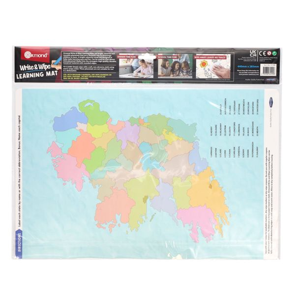 Ormond Write & Wipe  Learning Mat - Ireland
