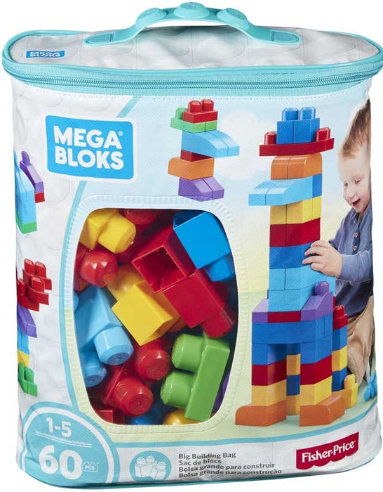 Mega Bloks Building Bag - 60 pcs Blue