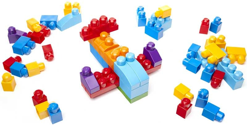 Mega Bloks Building Bag - 60 pcs Blue