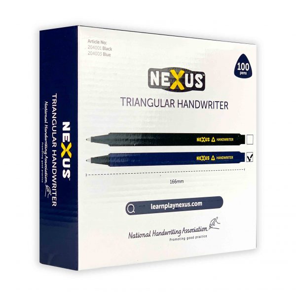 Triangular Handwriter Regular Pens BLACK - 166 mm Pack of 100 (204001)
