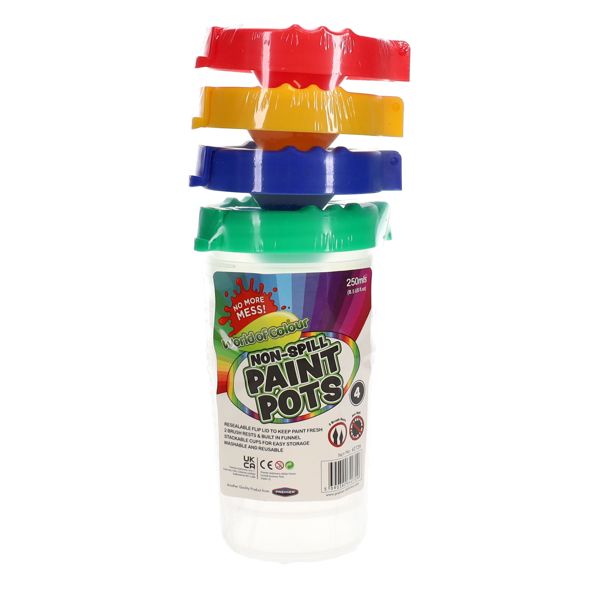 Non-Spill Paint Pots incl. Flip Lid -  12 Pots
