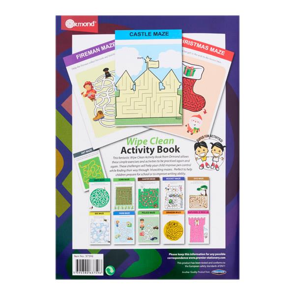 Ormond Wipe Clean Activity Book MAZES