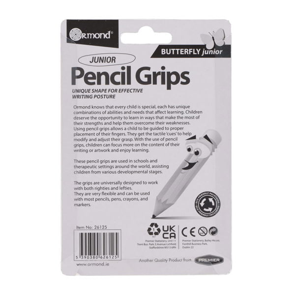 Ormond Butterfly Junior Pencil Grips - Pack of 4