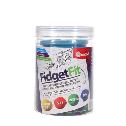 Ormond  Fidget Fit Therapeutic Putty - Set of 4 assorted colours and strengths