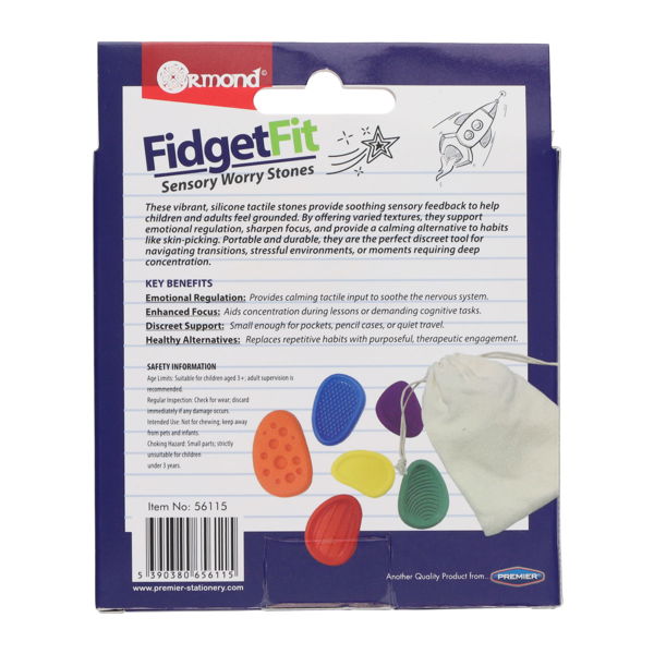 Ormond Fidget Fit Sensory Worry Stones Pack of 6