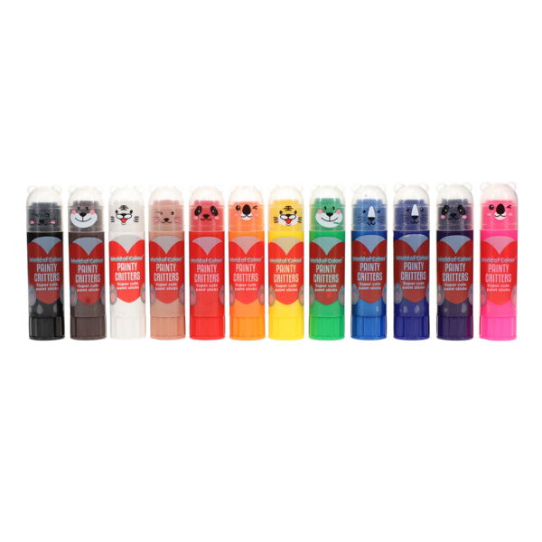 Painty Critters Poster Paint Sticks - 12 pcs