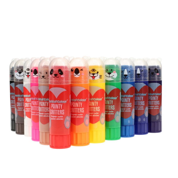 Painty Critters Poster Paint Sticks - 12 pcs