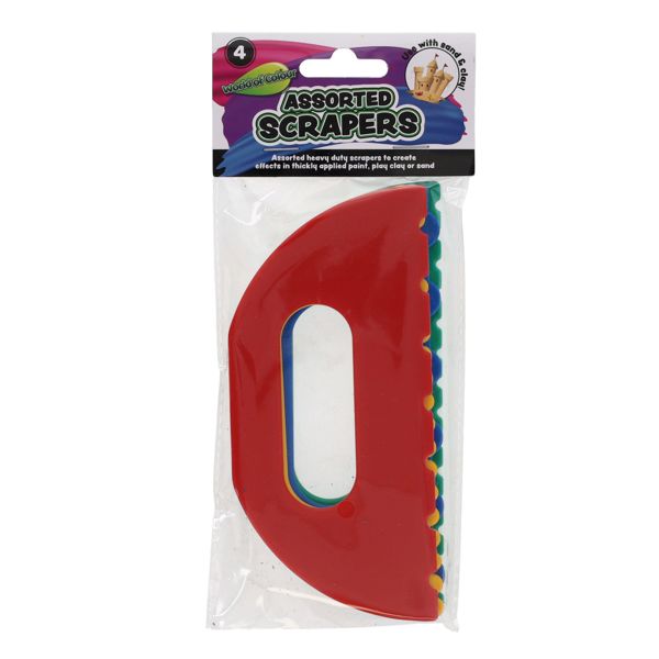 Paint & Clay Scrapers Pkt 4