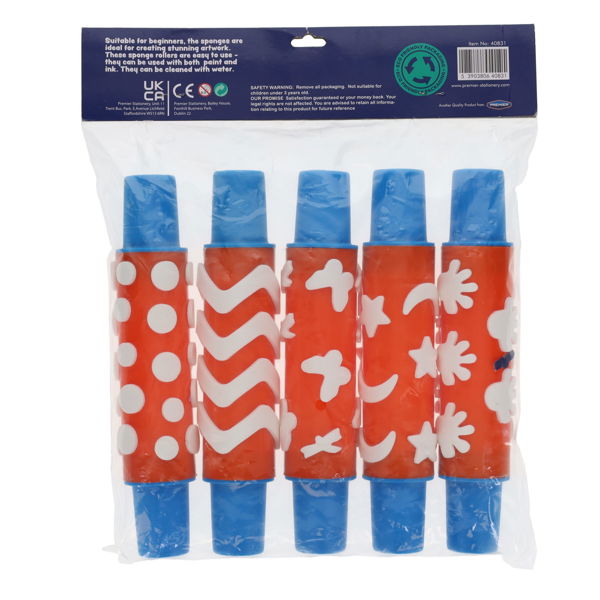 Patterned Rolling Pins - 5 pcs