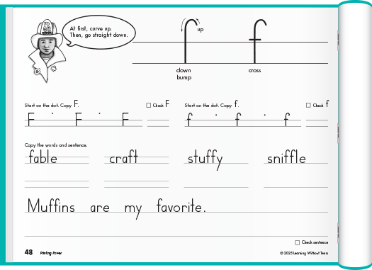 Student Workbook - 2nd Grade (Printing Power) - Handwriting Without Te ...