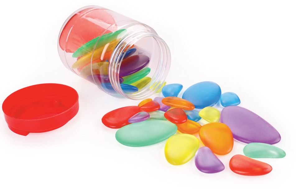Rainbow Pebbles - 36 pcs in Tub