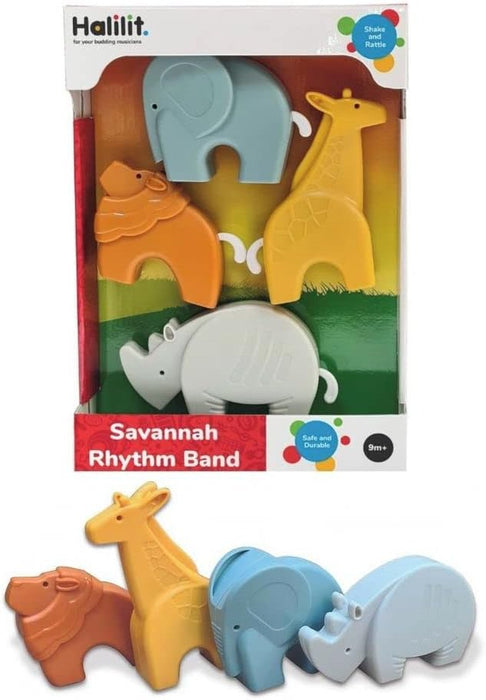 Savannah Rhythm Band Gift Set - 4 musical animal shakers for babies