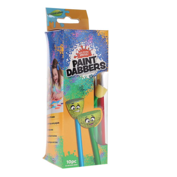 Tube Sponge Dabbers Paintbrushes 10 Pce Set