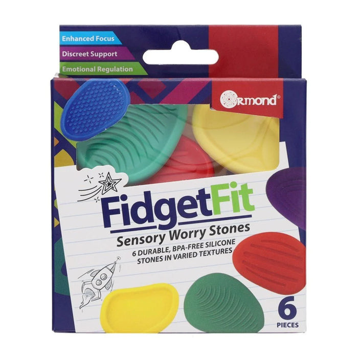 Fidget Worry Stones Pack of 6 - Available end of September