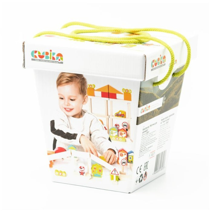 Town - Wooden Blocks Construction Set