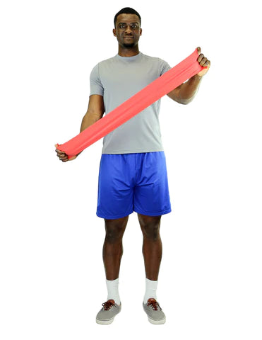CanDo Latex Free Exercise Band Roll Red Light 25 Yards