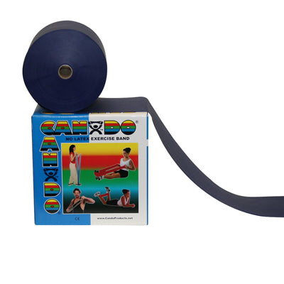 CanDo Latex Free Exercise Band Roll Blue Heavy 25 Yards