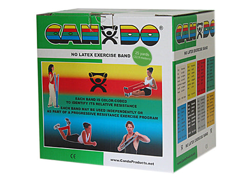 CanDo Latex Free Exercise Band Roll Green Medium 25 Yards
