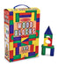 100 wooden blocks comes in four colours and nine shapes.  