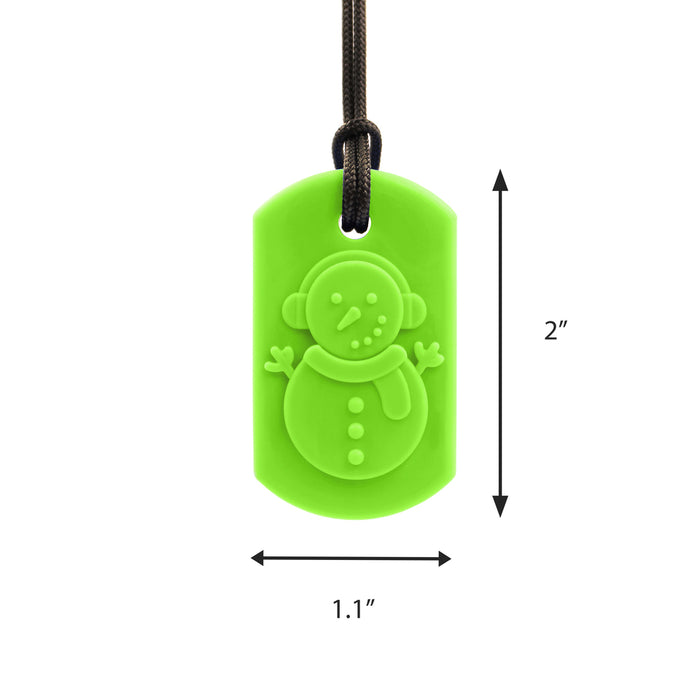Ark's Frost Bite Snowman Chew Necklace - XT (Lime Green)