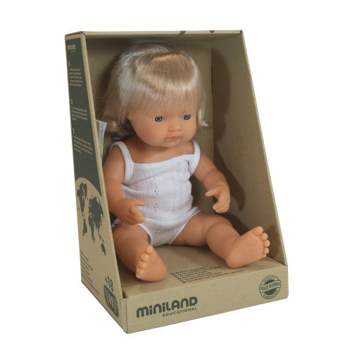 Baby Doll Caucasian Girl with Hearing Aid 38 cm Available End of October