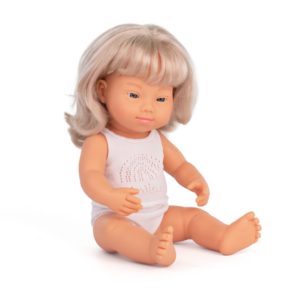 Down Syndrome Doll Girl Caucasian Blonde w/Underwear/boxed Thinking Toys Down Syndrome Doll Girl Caucasian Blonde w/Underwear/boxed Thinking Toys